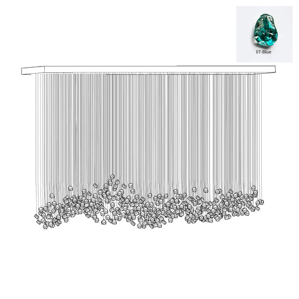 Belora Postmodern Luxury Stone Crystal Chandelier