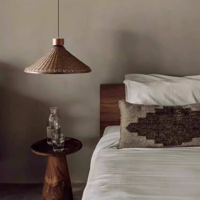 Silva Retro Design LED Pendant / Ceiling Light Rattan Living Room/Restaurant/Hotel - Neutral Decor