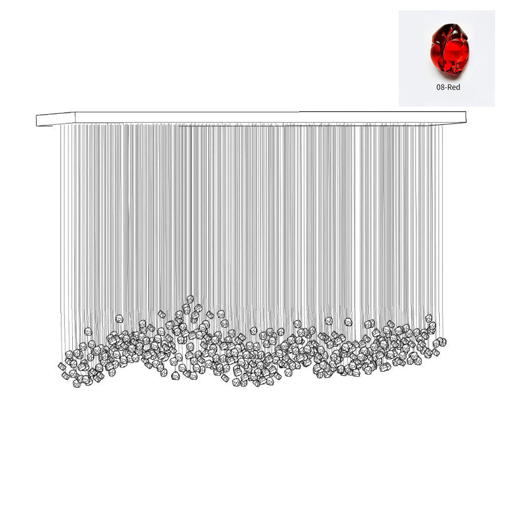 Belora Postmodern Luxury Stone Crystal Chandelier