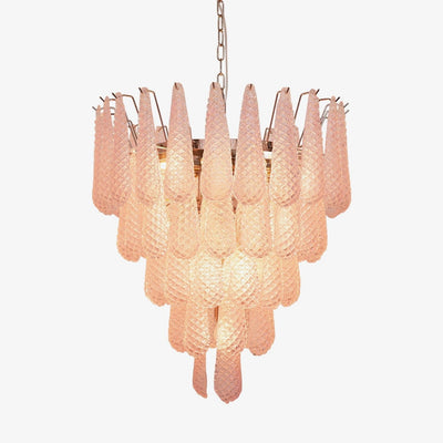 Cirelian Chandelier Pink Dewdrop Cascading Romantic