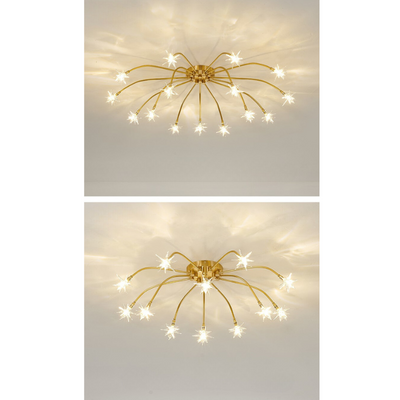 Arisha Art Deco Starry Glass Flush Mount Ceiling Light - Neutral Decor