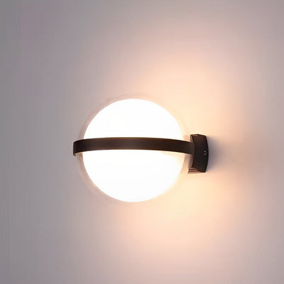Sirea Creative Round LED Iron Outdoor Wall Lamp