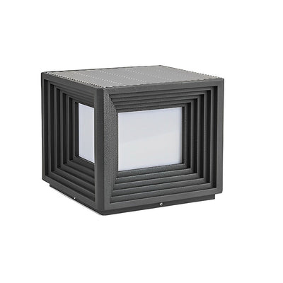 Square Creative LED Modern Steel Outdoor Post Caps Lights