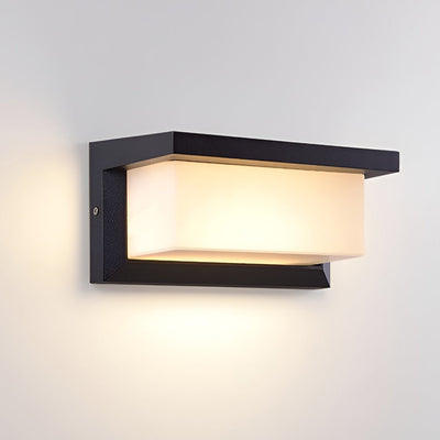 Luke Rectangle Control Induction Modern Aluminum Outdoor Sconces