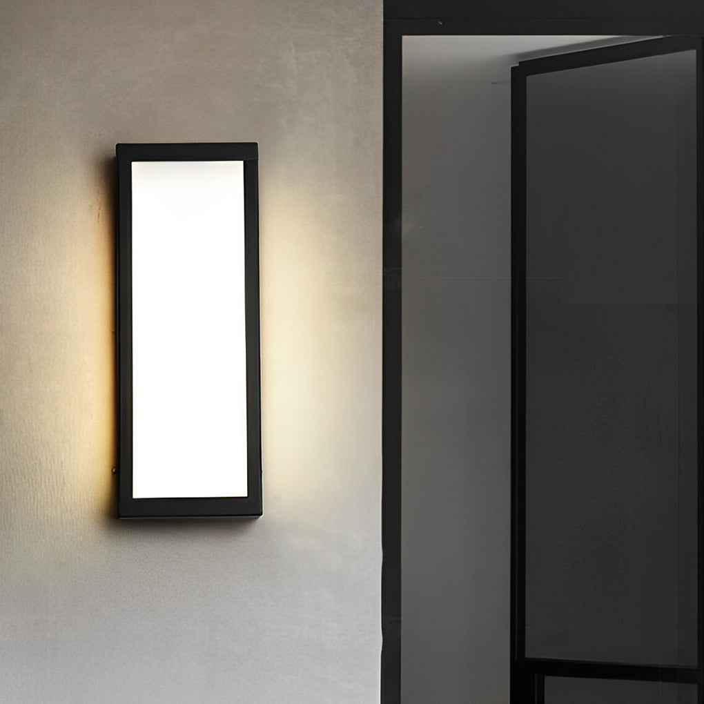 Wealy Rectangular LED Modern Iron Outdoor Exterior Light Wall Lamp