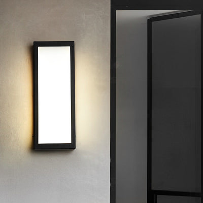 Wealy Rectangular LED Modern Iron Outdoor Exterior Light Wall Lamp