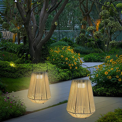 Geieve Rustic Rattan Outdoor Lantern