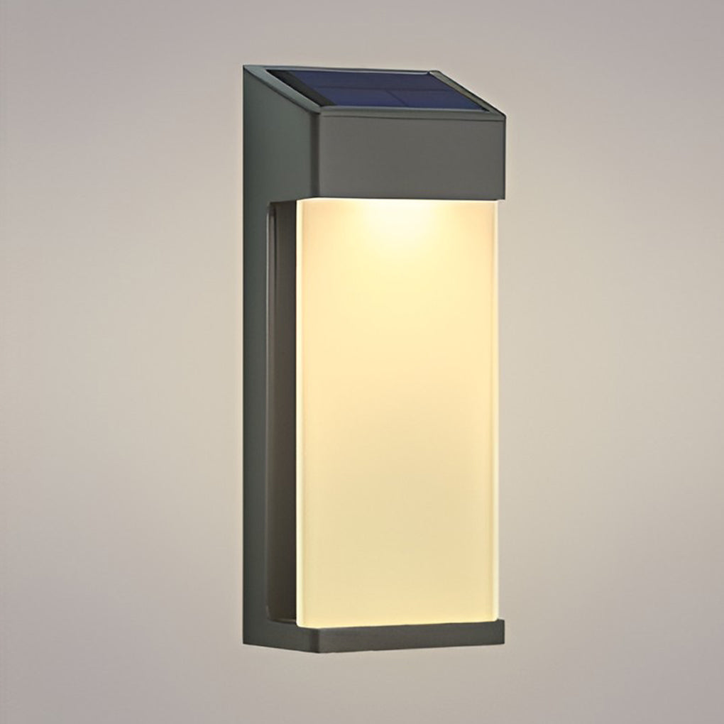 Laon Rectangular LED Light-controlled Aluminum Outdoor Sconce Light