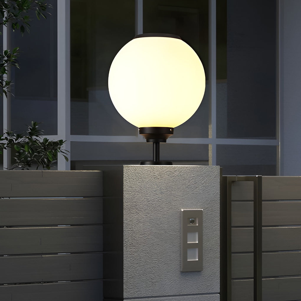 Hael Ball Three Step LED Aluminum Outdoor Post Caps Pillar Light