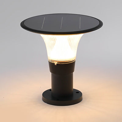 Juli Round LED Modern Aluminum Outdoor Fence Post Pillar Lamp