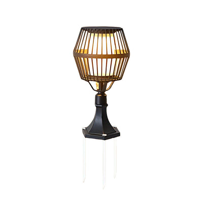 Deirdre Modern Solar Caged Aluminum Outdoor Lanterns