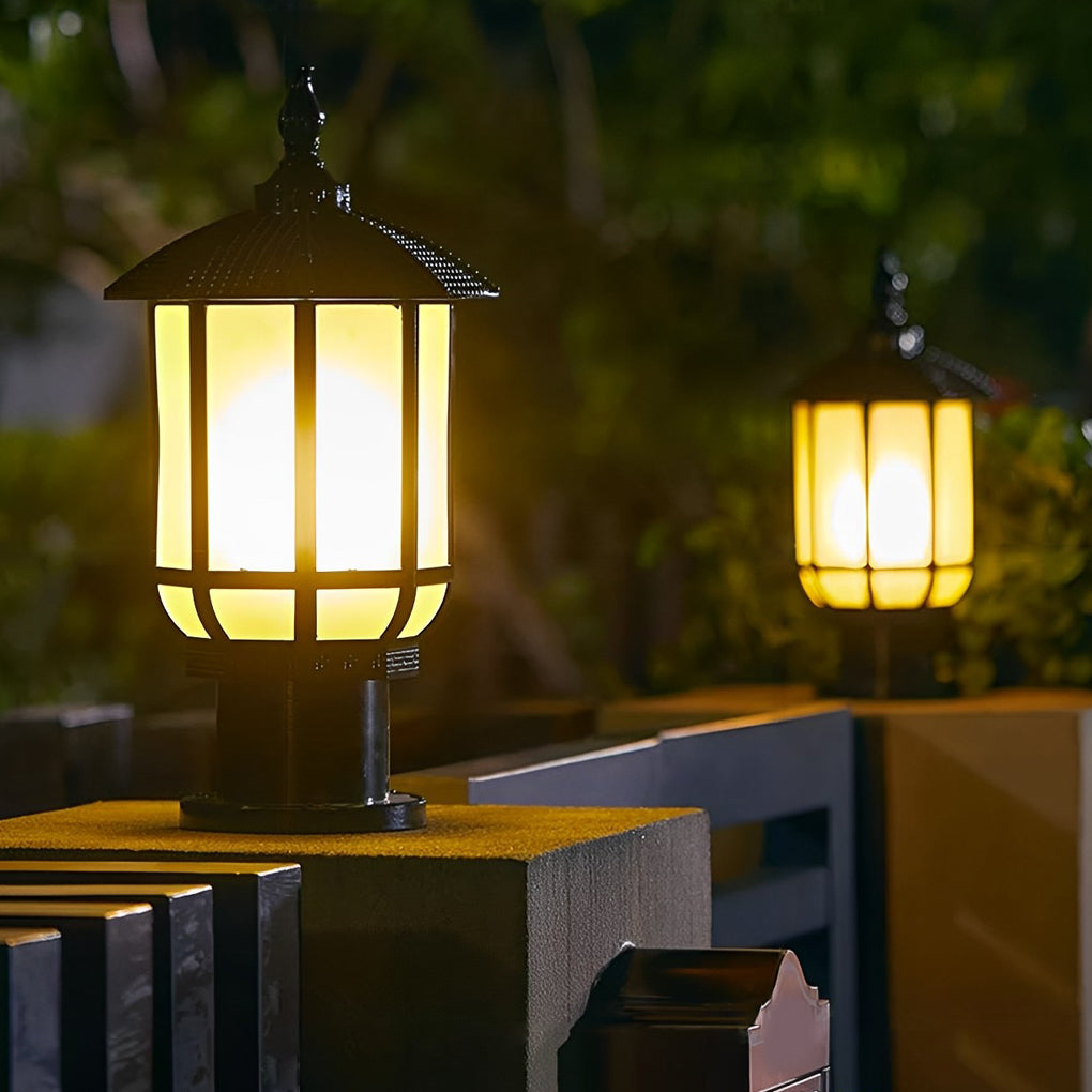 Vincent Retro Aluminum Outdoor Fence Post Lights