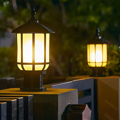 Vincent Retro Aluminum Outdoor Fence Post Lights