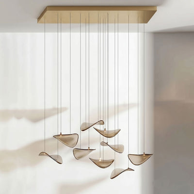 Beauvale Wave Floating Leaf Chandelier