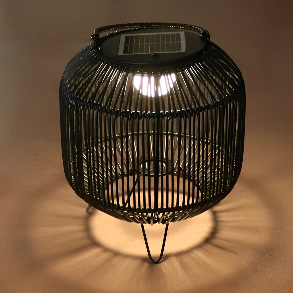 Jasmin Portable LED Retro Rattan Powered Outdoor Light