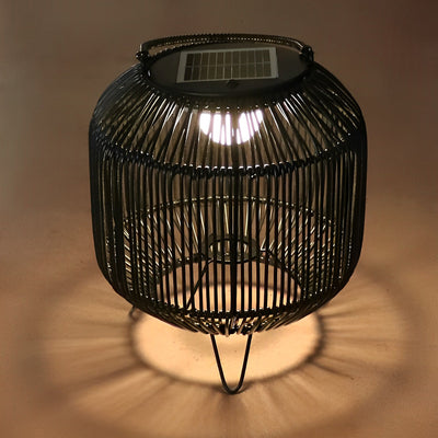 Jasmin Portable LED Retro Rattan Powered Outdoor Light