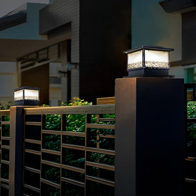 Saia Creative Square LED Modern Outdoor Fence Post Lights