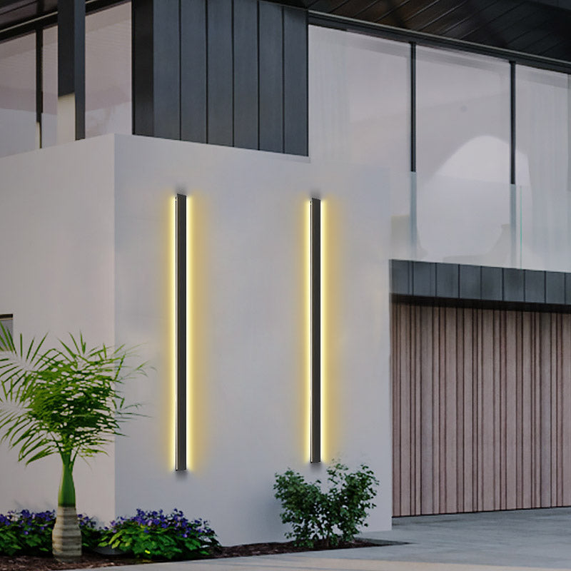Sprike Linear Modern Iron Outdoor Wall Porch Lights