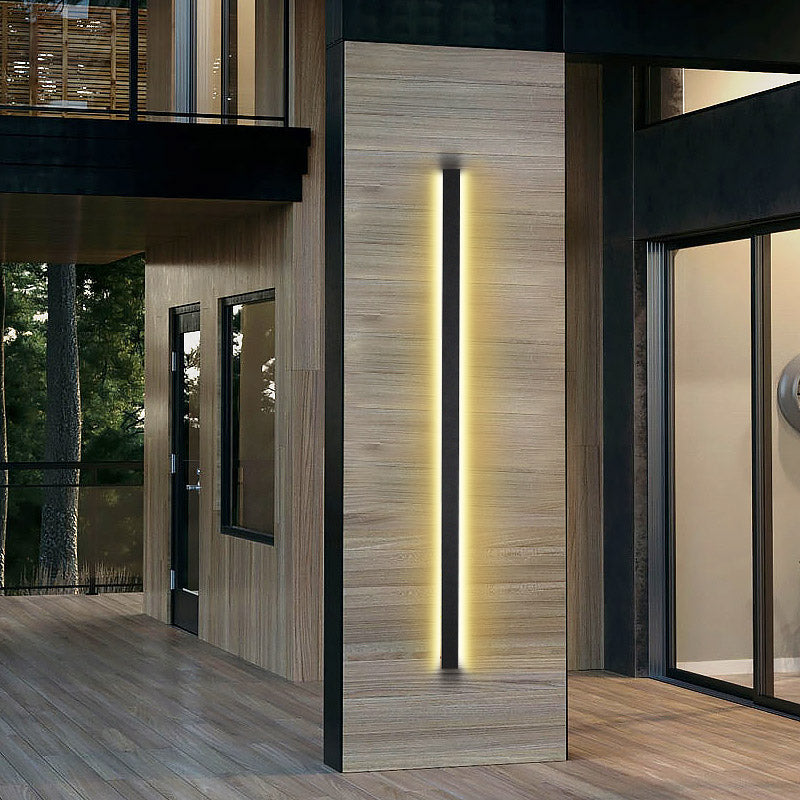 Emma Linear Metal Modern Iron Outdoor Wall Lights
