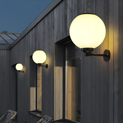 Silver Round LED Modern Aluminum Outdoor Wall Lamp