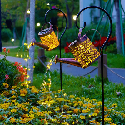 Liia Kettle LED Solar Unique Efficient Iron Outdoor Light