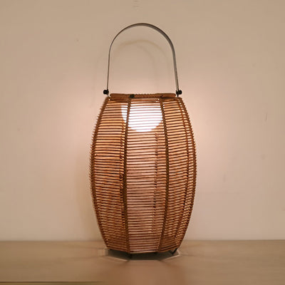 Thora LED Portable Modern Rattan Outdoor Floor Lamp