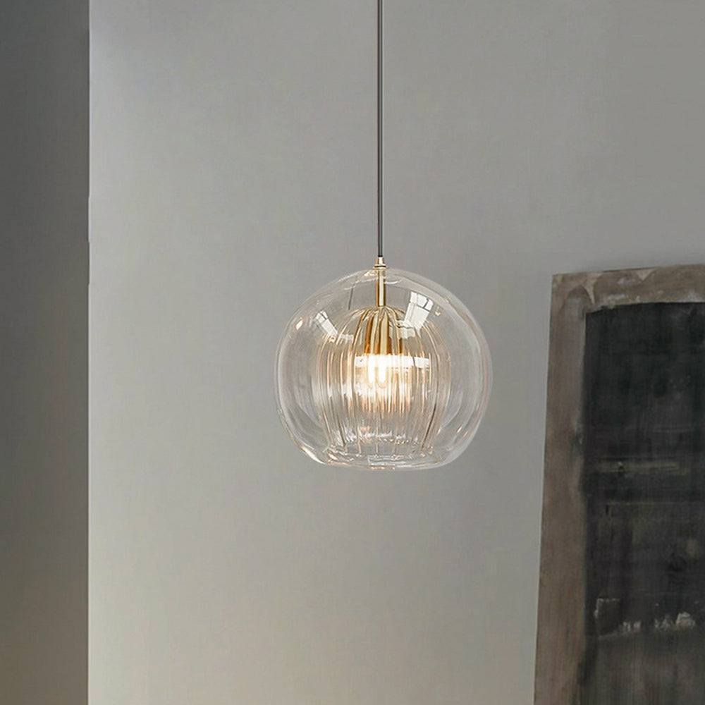 Valentina Nordic Glass Globe Pendant Light Bedroom - Neutral Decor