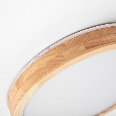 Muto Nordic Acrylic/Wood Flush Mount Ceiling Light Wood - Neutral Decor