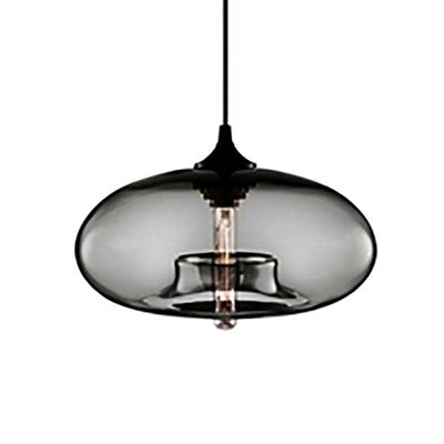 Valentina Modern Bread Shaped Glass Pendant Light 6 Color Living Room - Neutral Decor