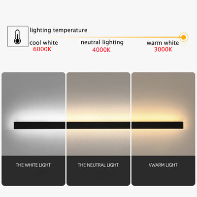 Arisha Ripple Minimalist Linear LED Outdoor Wall Lamp Garden Corridor Balcony - Neutral Decor