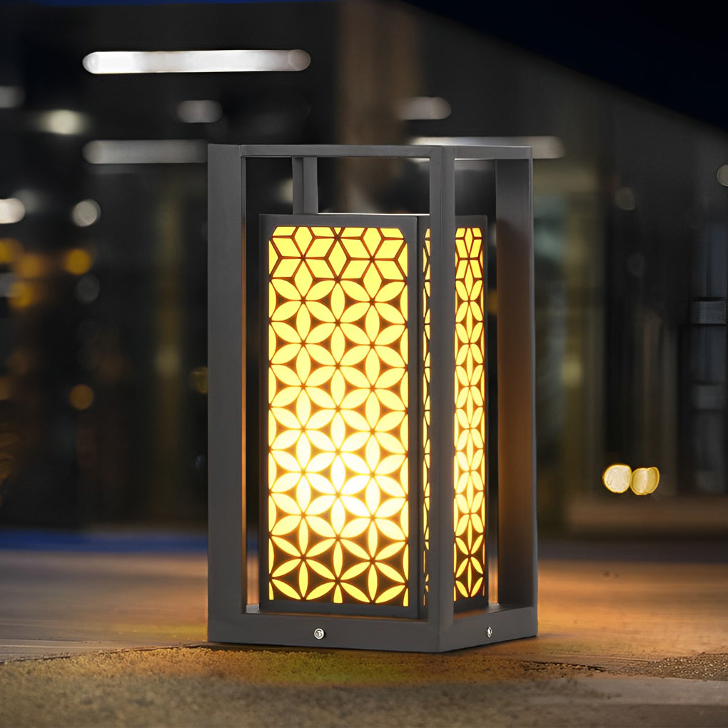 Gala Floral Pattern Unique Modern Metal Pathway Lights