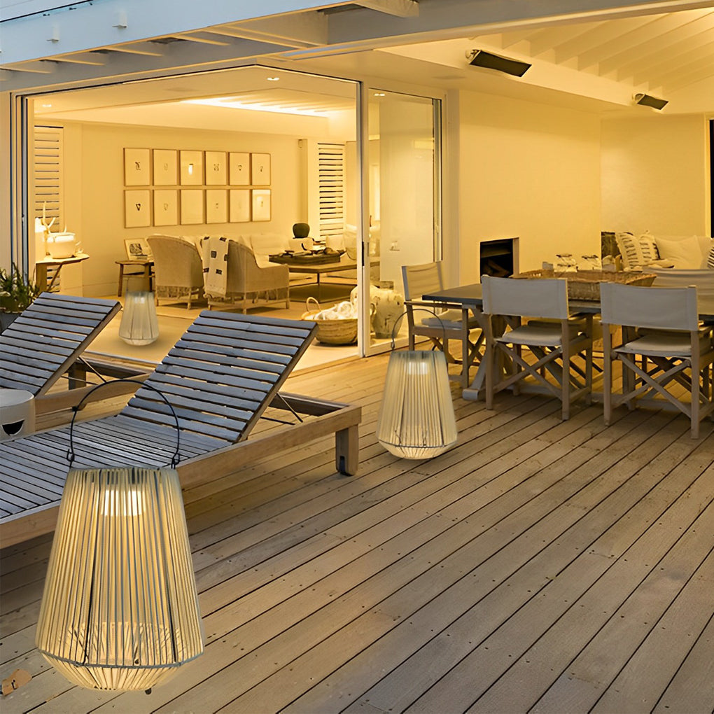 Geieve Rustic Rattan Outdoor Lantern