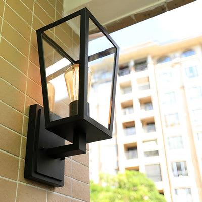 Larissa Trapezoidal LED Vintage Iron Outdoor Wall Light