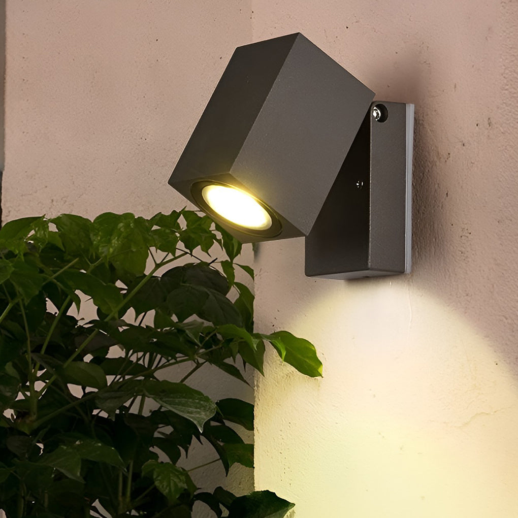 Constnt Square Sensor LED Aluminum Outdoor Wall Spot Lights