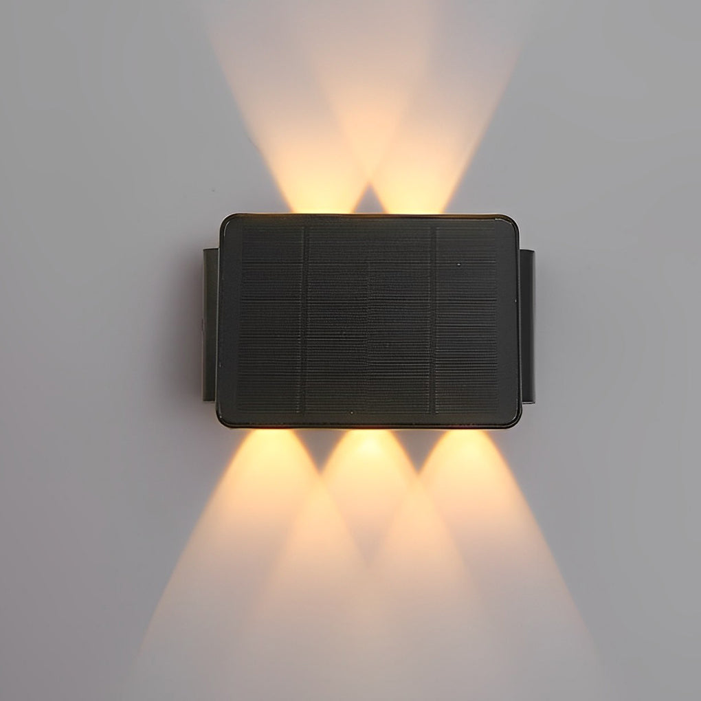 Genevieve Modern Minimalist Solar Metal Outdoor Wall Lamp