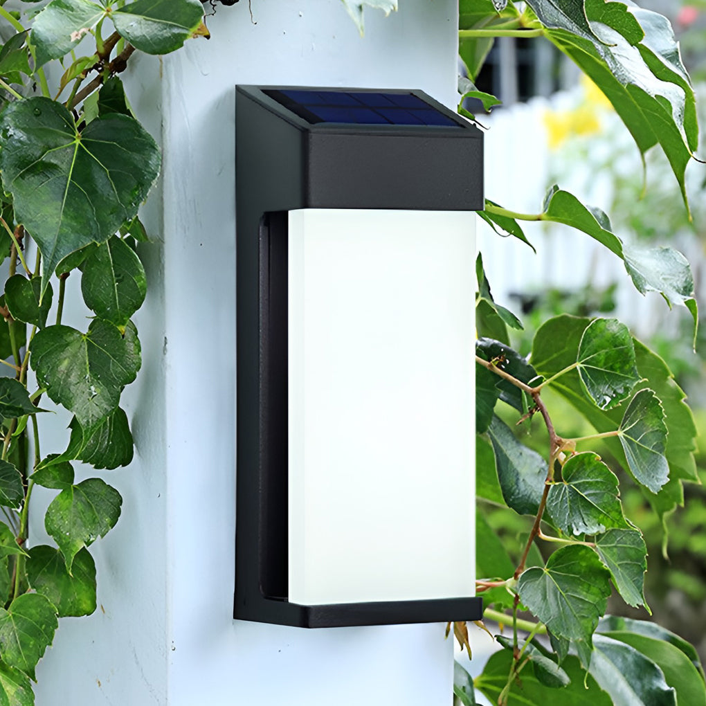 Laon Rectangular LED Light-controlled Aluminum Outdoor Sconce Light