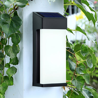 Laon Rectangular LED Light-controlled Aluminum Outdoor Sconce Light
