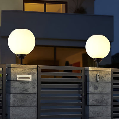 Hael Ball Three Step LED Aluminum Outdoor Post Caps Pillar Light