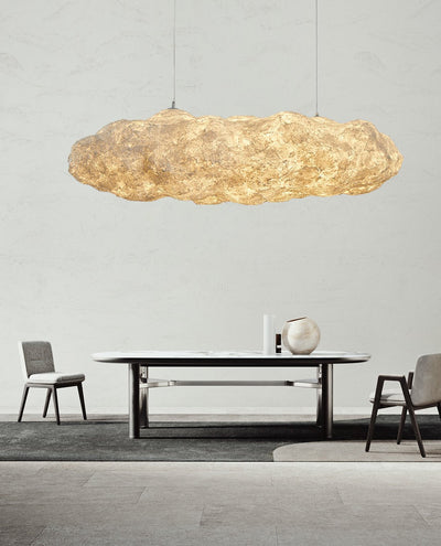 Elliros Textured Paper Pulp Pendant Light