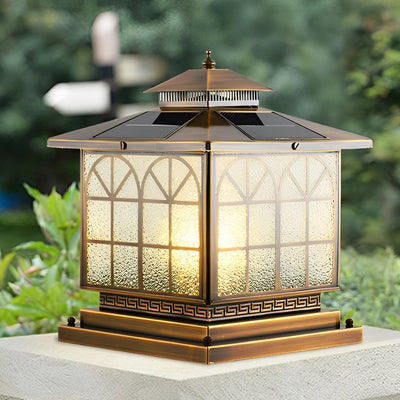 Octavia Classical LED Bronze Solar Outdoor Post Caps Lights