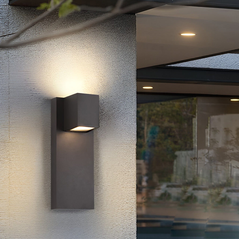 Eriny Square LED Modern Aluminum Outdoor Wall Sconce Light