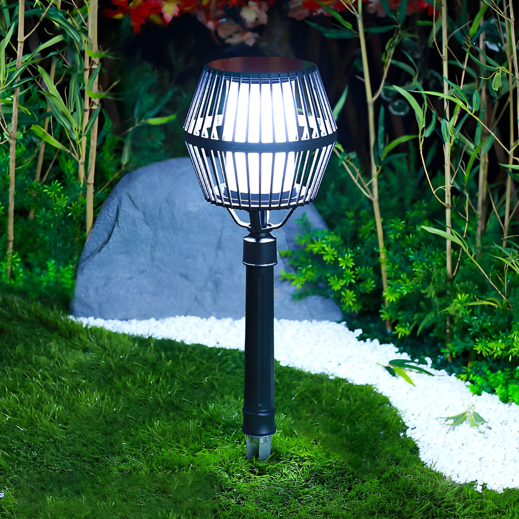 Deirdre Modern Solar Caged Aluminum Outdoor Lanterns