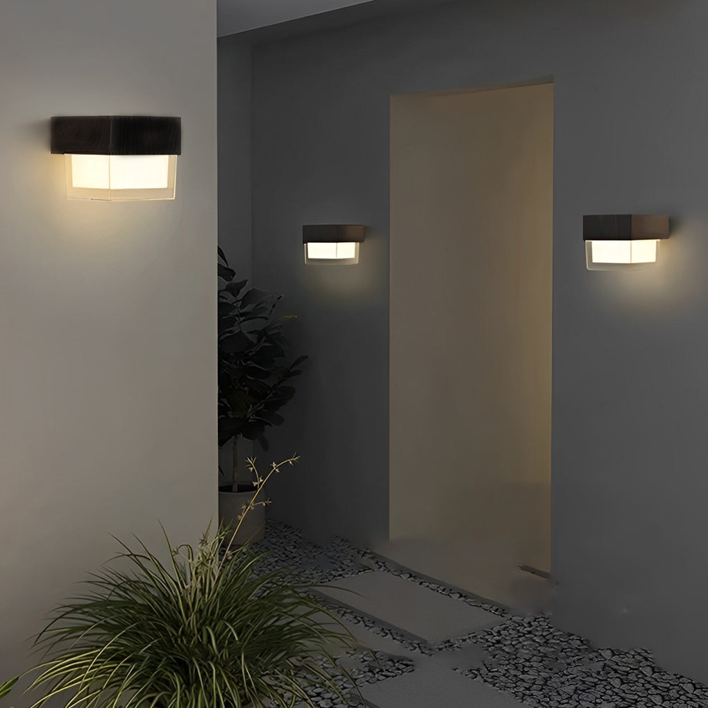 Philipa Square LED Minimalist Iron Outdoor Wall Lights