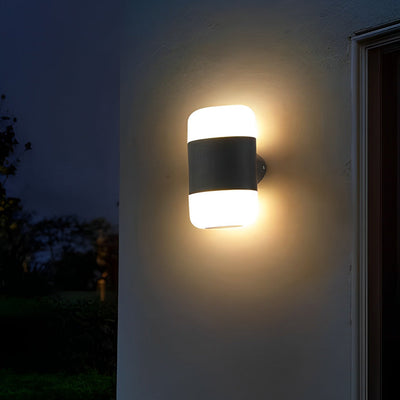 Delht Round Modern Aluminum Outdoor Wall Lamp