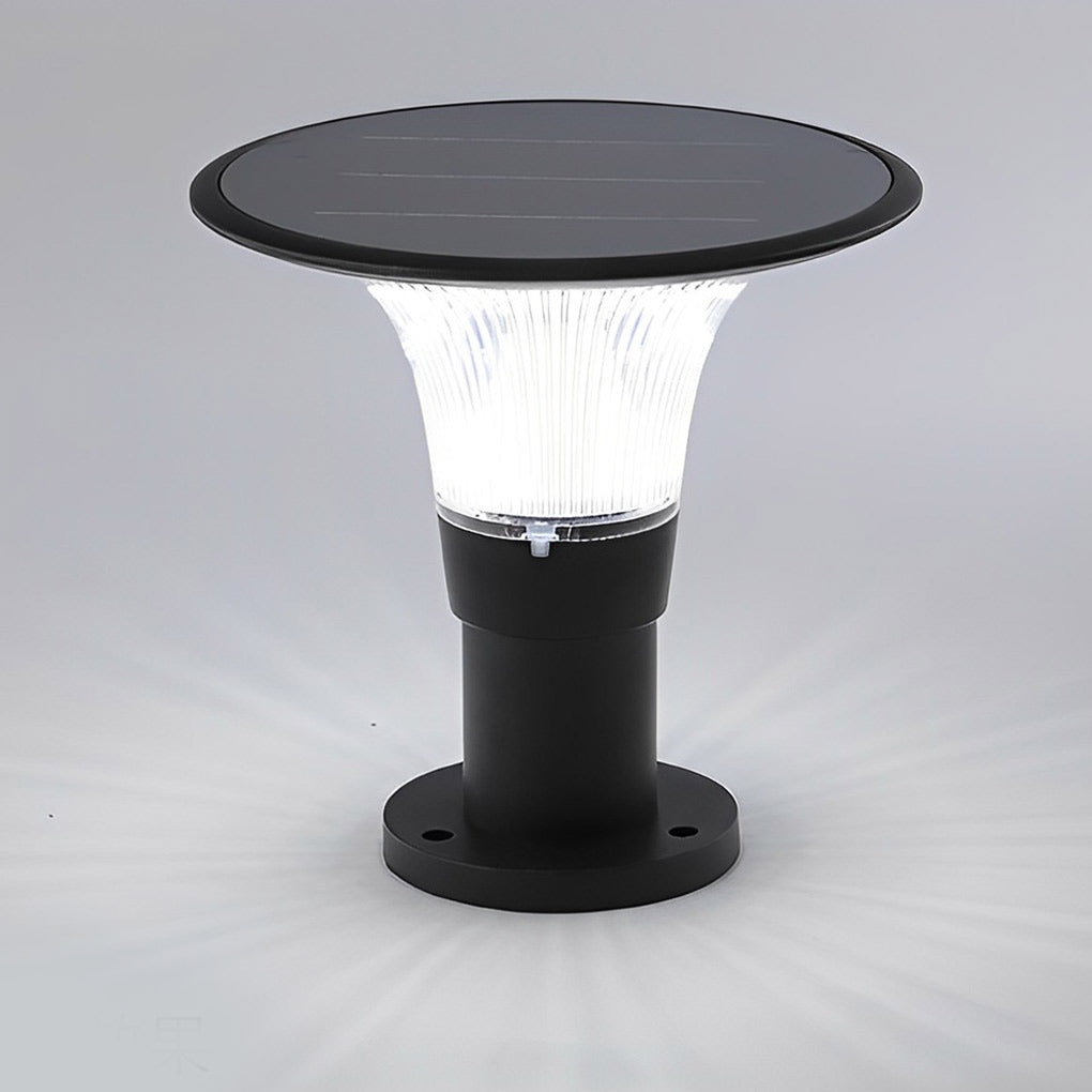 Juli Round LED Modern Aluminum Outdoor Fence Post Pillar Lamp