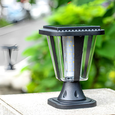 Smll LED Motion Sensor Modern Aluminum Outdoor Post Caps Lights