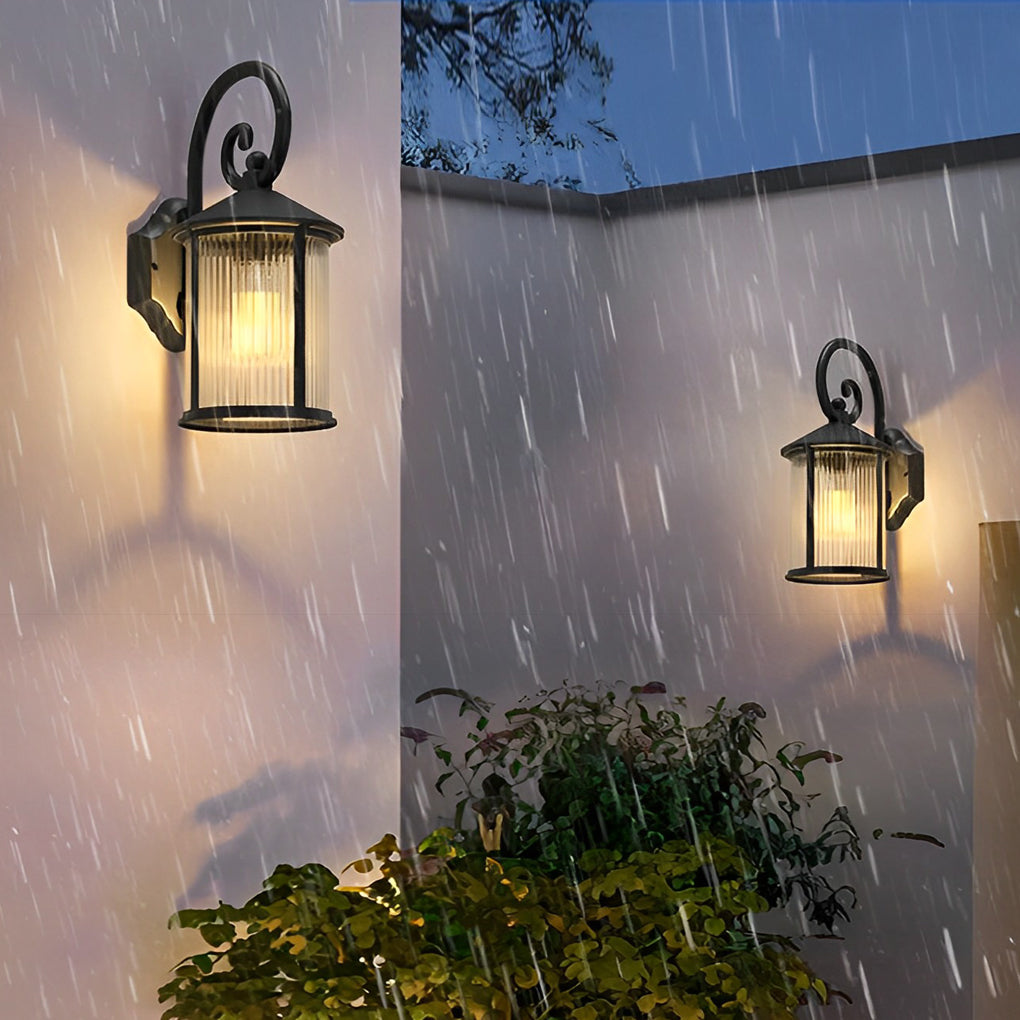 Joseph Striped Retro Aluminum Outdoor Wall Lights