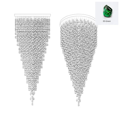 Belora Postmodern Luxury Stone Crystal Chandelier