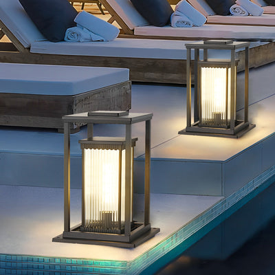 Hadley Lawn Ribbed Aluminum Outdoor Pathway Lights