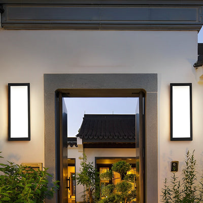Wealy Rectangular LED Modern Iron Outdoor Exterior Light Wall Lamp